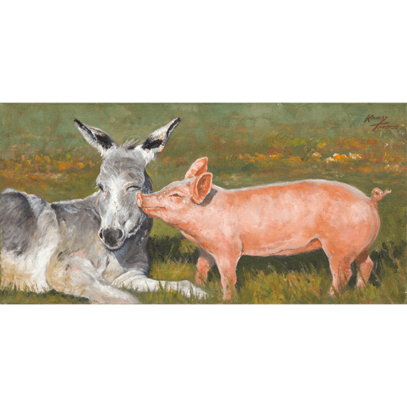 Smooch - Original Oil by Kandy Tate